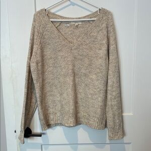 Women's Beige Cotton Sweater. B11